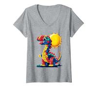 Femme Legosaurus Legos Saurus T-Shirt avec Col en V