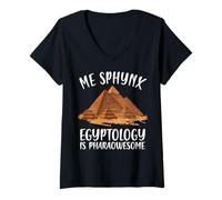 Femme L'égyptologie de Me Sphynx est Un égyptologue drôle de pharaosome T-Shirt avec Col en V
