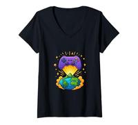 Femme L'élévation du Monde Cosmic Control T-Shirt avec Col en V