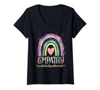 Femme L'empathie est Comprendre sans Mots T-Shirt avec Col en V