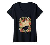Femme l'enseignement des Fraises est ma Confiture T-Shirt avec Col en V