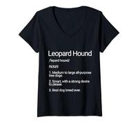 Femme Léopard Hound Dog Breed Best Leopard Hound Dogs T-Shirt avec Col en V