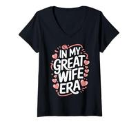 Femme L'épouse à l'époque de ma grande épouse T-Shirt avec Col en V