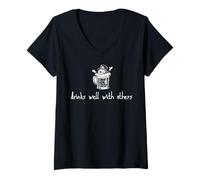 Femme Leprechaun Beer St Patrick Day Y2K Cadeau de fête T-Shirt avec Col en V