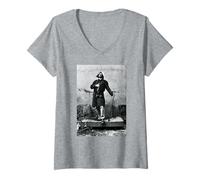 Femme L'ère des Oranges et des Citrons Andy Partridge XTC par AJ Barratt T-Shirt avec Col en V