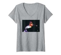 Femme L'ère des Personnages de Stevie Wonder Free 1989 T-Shirt avec Col en V