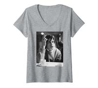 Femme L'ère Mick Jagger des Rolling Stones 1964 C'est Fini Maintenant T-Shirt avec Col en V