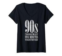 Femme Les années 90 que j'y retournerais pendant cinq minutes de T-Shirt avec Col en V