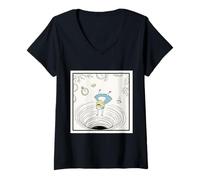 Femme Les Aventures d'Alice au Pays des Merveilles T-Shirt avec Col en V
