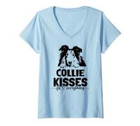 Femme Les Baisers brutaux de Collie réparent Tout T-Shirt avec Col en V