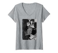 Femme Les Beatles George Harrison Mon Doux Seigneur 1976 T-Shirt avec Col en V