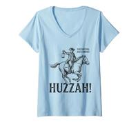 Femme Les Britanniques arrivent pour Le 250e Anniversaire de Huzzah Paul Revere T-Shirt avec Col en V