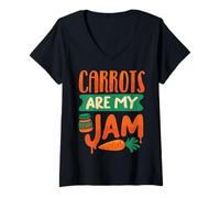 Femme Les Carottes sont ma Confiture T-Shirt avec Col en V