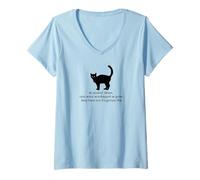 Femme Les chats ont été vénérés comme des dieux ; ils n'ont pas oublié cela T-Shirt avec Col en V