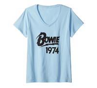 Femme Les chiens de diamant de David Bowie 1974 T-Shirt avec Col en V