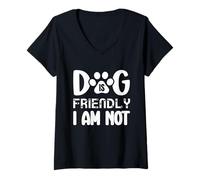 Femme Les chiens sont gentils, je ne suis pas sarcastique, à porter pour les amoureux des animaux T-Shirt avec Col en V