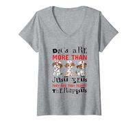Femme Les Chiens sont Plus Que des Animaux de Compagnie, Ils sont de minuscules thérapeutes Moelleux T-Shirt avec Col en V