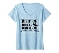 Femme Les Cols Bleus dégénèrent des Cadeaux d'emploi sous Le Drapeau américain T-Shirt avec Col en V