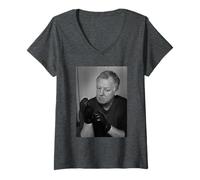 Femme Les Dennis Family Fortunes Présentateur The Laughter Show T-Shirt avec Col en V
