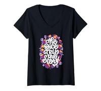 Femme Les dés racontent l'histoire Un Joueur de RPG Mignon T-Shirt avec Col en V