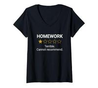 Femme Les devoirs sarcastiques terribles ne Peuvent Pas recommander de dire T-Shirt avec Col en V