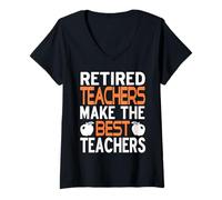 Femme Les Enseignants Retraités sont Les Meilleurs Mentors T-Shirt avec Col en V
