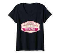 Femme Les Femmes ne sont Pas sûres de ce Qu'est Un Animal Spirituel, mais il a Une Blague Contre la Rage T-Shirt avec Col en V