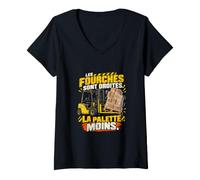 Femme Les Fourches sont Droites La Palette Moins Cariste T-Shirt avec Col en V