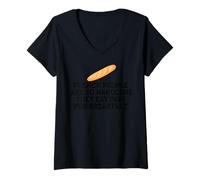 Femme Les FRANÇAIS sont SI Hardcore Mangez LA Douleur pour Le Petit DÉJEUNER Meme T-Shirt avec Col en V