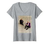 Femme Les frères Luke et Matt Goss à Paris, Changing Faces 1991 T-Shirt avec Col en V