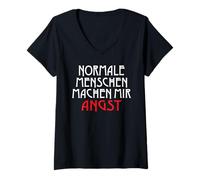 Femme Les Gens normaux me Font Peur T-Shirt avec Col en V