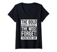 Femme Les gras réécrivent les règles; les sages oublient qu'il y T-Shirt avec Col en V