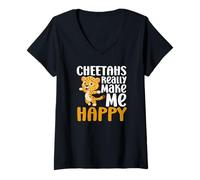 Femme Les guépards me rendent Heureuse, tu n'es Pas si drôle T-Shirt avec Col en V