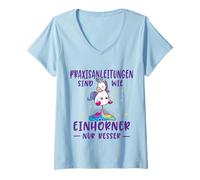Femme Les instructions pratiques sont comme les licornes (français non garanti) T-Shirt avec Col en V