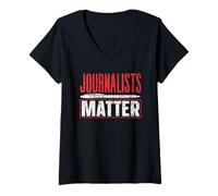 Femme Les Journalistes sont Importants Journalism Journalist T-Shirt avec Col en V