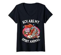 Femme Les koï sont Mon Animal Spirituel T-Shirt avec Col en V