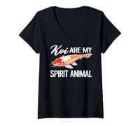 Femme Les koï sont Mon Animal Spirituel T-Shirt avec Col en V
