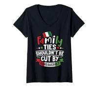 Femme Les liens familiaux ne devraient pas être coupés de T-Shirt avec Col en V