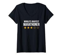 Femme Les marathoniens Les Plus sympathiques du Monde T-Shirt avec Col en V