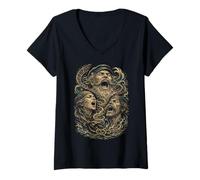 Femme Les Marins Chantent des Chants De Marins Aventures De T-Shirt avec Col en V