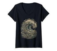 Femme Les Marins Chantent des Chants De Marins Aventures De T-Shirt avec Col en V