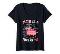 Femme Les mathématiques sont Un Morceau de Pi T-Shirt avec Col en V
