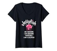 Femme Les méduses sont géniales, Donc Je suis Une méduse T-Shirt avec Col en V