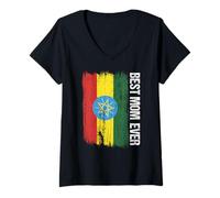 Femme Les meilleurs vêtements pour mères éthiopiennes de tous les temps T-Shirt avec Col en V