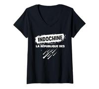 Femme Les Météors D'Indochine Cadeau Homme Femme T-Shirt avec Col en V