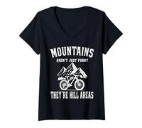 Femme Les Montagnes ne sont Pas drôles, ce sont des Quartiers de T-Shirt avec Col en V