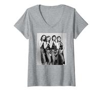 Femme Les Nolan Sisters, Groupe de Filles à 20 Tubes géants, 1978 T-Shirt avec Col en V