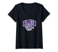 Femme Les ouragans du lycée Klein Cain T-Shirt avec Col en V