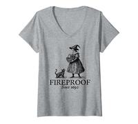 Femme Les procès de sorcières de Salem, MA, sont ignifuges depuis 1692. Witches Autumn T-Shirt avec Col en V
