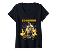 Femme Les Produits dérivés de Scorpion Mortal Combat sont Disponibles Ici T-Shirt avec Col en V